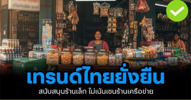 เทรนด์ไทยยั่งยืน สนับสนุนร้านเล็ก ไม่เน้นเชนร้านเครือข่าย เทรนด์ไทยยั่งยืน สนับสนุนร้านเล็ก ไม่เน้นเชนร้านเครือข่าย
