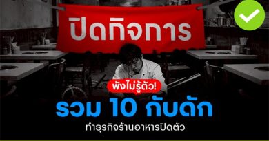 รวมกับดัก ทำให้ธุรกิจร้านอาหารปิดตัว รวมกับดัก