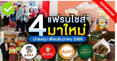 4 แฟรนไชส์มาใหม่! น่าลงทุนประจำเดือนธันวาคม 2568 4 แฟรนไชส์มาใหม่