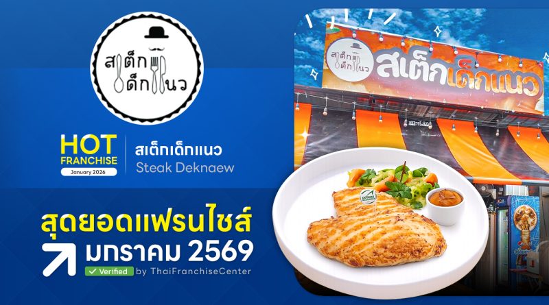 สเต็กเด็กแนว! แฟรนไชส์น่าลงทุนปี 2569 เน้น “คุณภาพ” คุ้มค่ากับ “ราคา” งบน้อยก็เป็นเจ้าของธุรกิจได้ สเต็กเด็กแนว