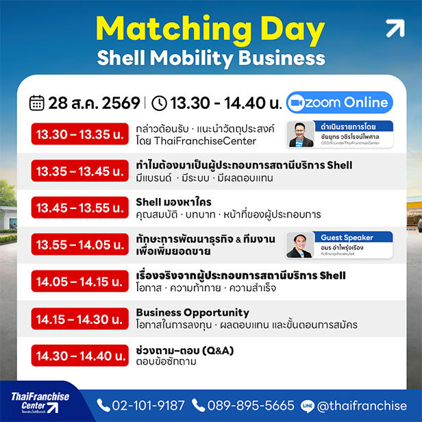 โอกาสบริหารสถานีบริการน้ำมัน Shell