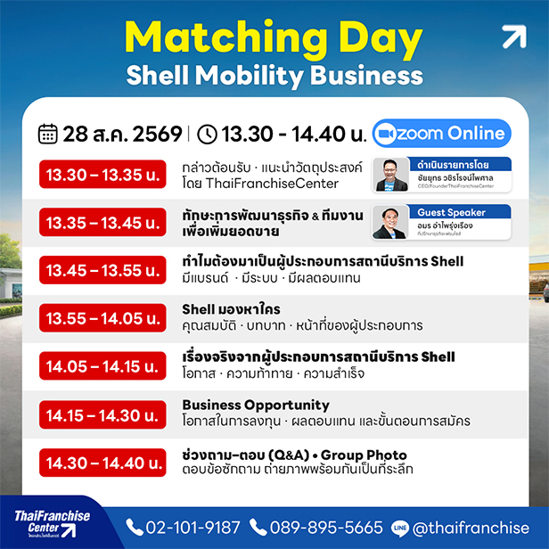 โอกาสบริหารสถานีบริการน้ำมัน Shell