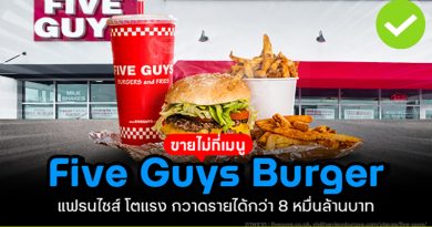 ขายไม่กี่เมนู แฟรนไชส์ Five Guys Burgers