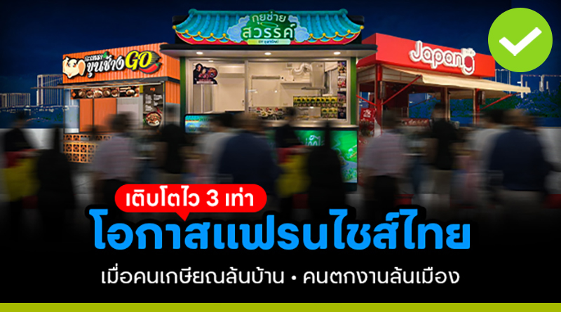 โอกาสแฟรนไชส์ไทย เติบโตไว 3 เท่า เมื่อคนเกษียณล้นบ้าน ตกงานล้นเมือง โอกาสแฟรนไชส์ไทย เติบโตไว