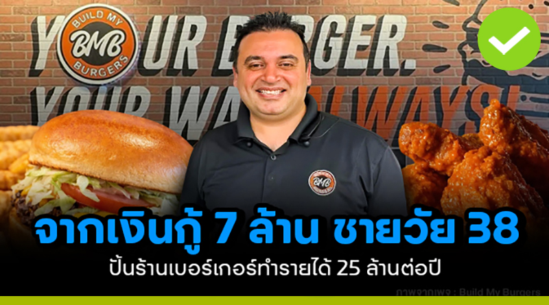 จากหนี้ 7.3 ล้านบาท สู่ร้านเบอร์เกอร์ที่สร้างรายได้ 24.8 ล้านบาทต่อปี จากหนี้ 7.3 ล้านบาท